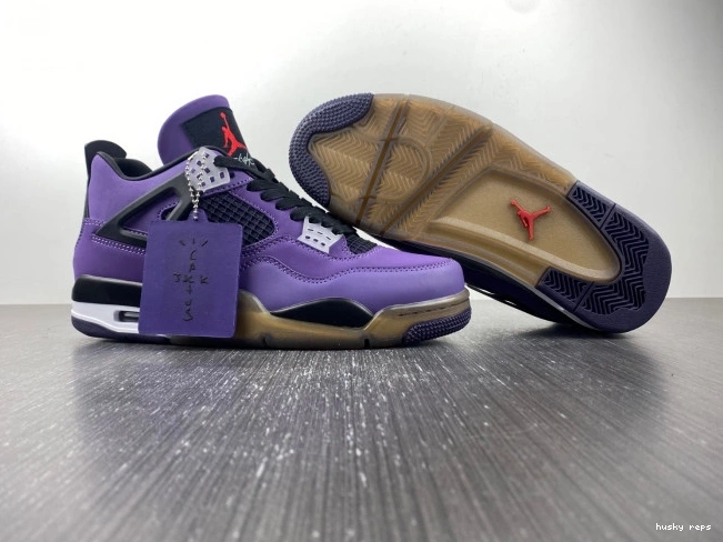 Cheap Husky Jordan (Friends Scott 766296 Travis Family) and 4 Purple Retro LN4 0726